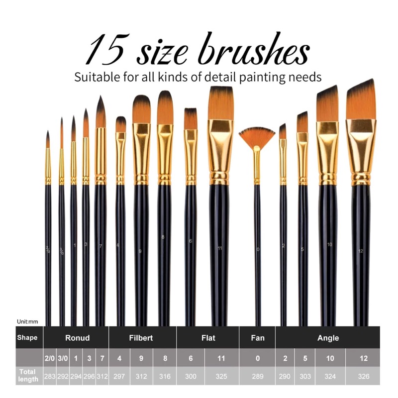 Artist Brush Set 15-Piece